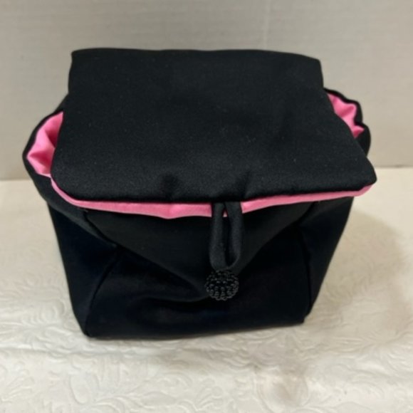 Victoria’s Secret "Only For You" Intimate Lingerie Black Pink Cube Bag 4.5" - Picture 2 of 8